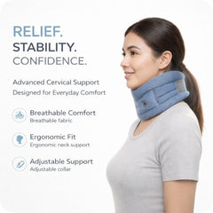 Xenric Orthopedic Cervical Collar Neck Support Brace | Adjustable Neck Pain Relief Collar