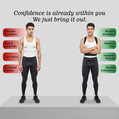 Xenric Posture Corrector Brace | Adjustable Back Support Belt for Shoulder & Upper Back Pain Relief