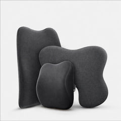 Xenric Car Comfort Cushion Bundle – Lumbar, Neck & Back Support Memory Foam Set