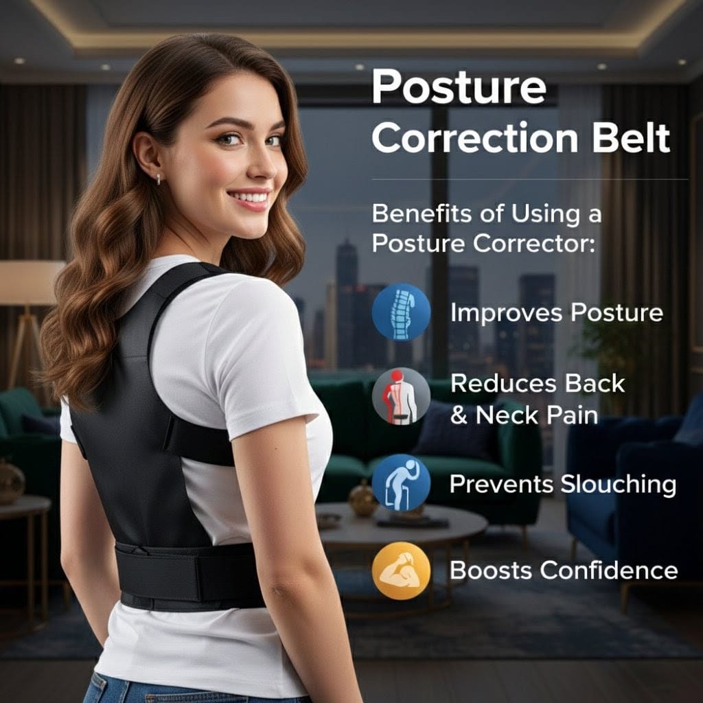Xenric Posture Corrector Brace | Adjustable Back Support Belt for Shoulder & Upper Back Pain Relief