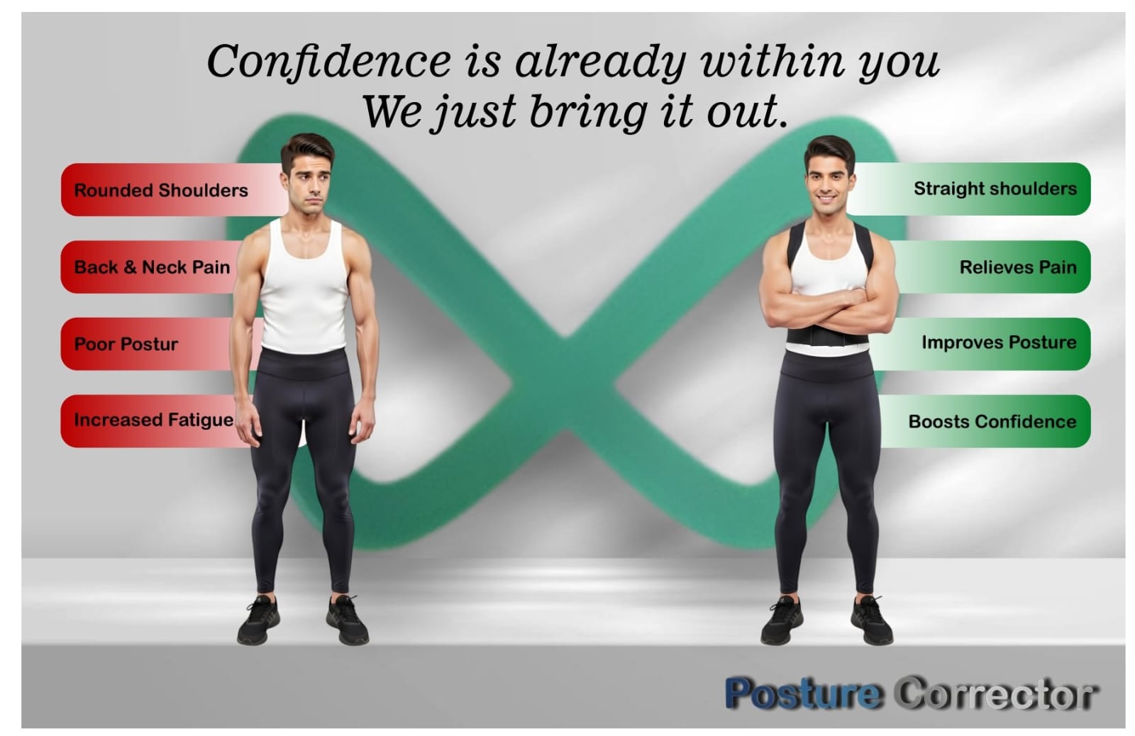 Xenric Posture Corrector Brace | Adjustable Back Support Belt for Shoulder & Upper Back Pain Relief